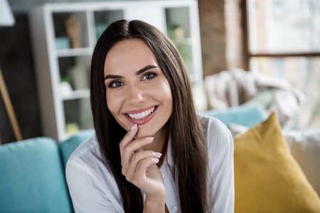 woman on couch