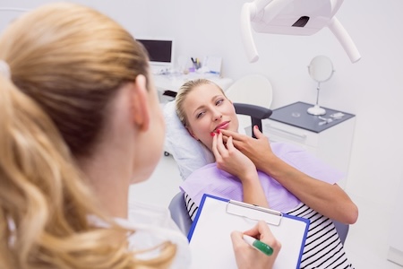 Patient experiencing a toothache